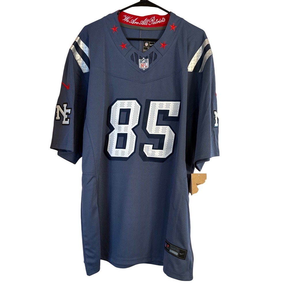 Nike New England‎ Patriots Hunter Henry 85 Jersey Mens XL Blue On Field Apparel - Picture 2 of 7